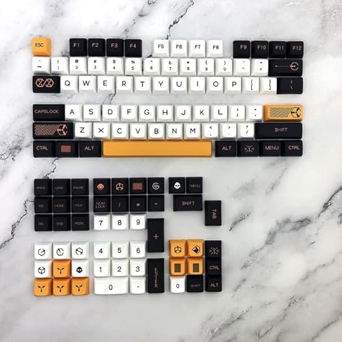 KINHA 126 Tasten Virtual War Thema XDA Profil PBT Tastenkappen für MX Switch mechanische Tastatur personalisierte Farbsublimation Tastenkappen von KINHA