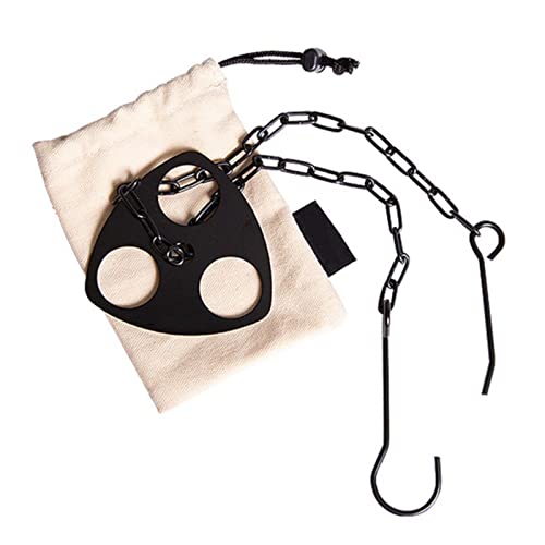 Tragbares Kochgeschirr Picknick Kochen Topf Grill Edelstahl Camping Grill Hängetopf Ständer Set Outdoor Stativ Hängeregal von KINHA