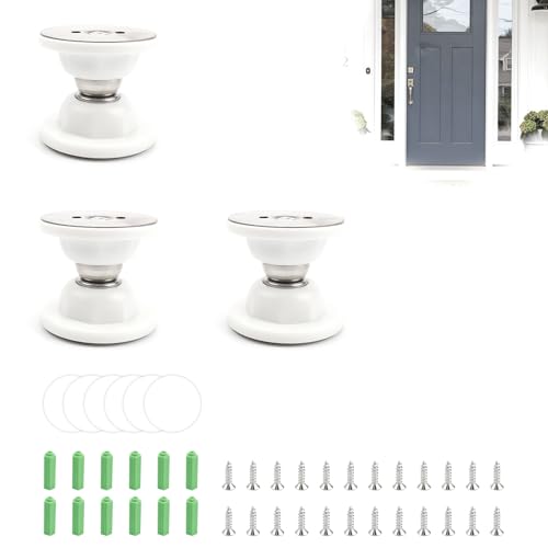 KINHARD 3 Stück Wohnwagen Türfeststeller, Türstopper Magnet Silikon + Metall, Türmagnet Mehrwinkeladsorption für Autotüren, Küchentüren von KINHARD