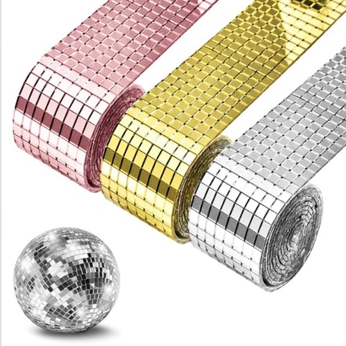 KINHARD Spiegel Mosaik Selbstklebend Selbstklebend Mini Mosaik, 3 Stück Mosaikfliesen Selbstklebend Können für Heimdekoration, Ktv Dekoration Diy Spielzeug Verwendet Werden von KINHARD
