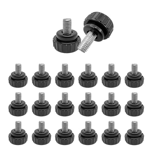 KINHARD 20 Stück Sternkopfschraube, M6 x 16mm Rändelschraube, Schwarz Flügelschrauben, Sterngriffschraube für Werkzeugmaschinen Mechanische Geräte Möbeldekoration Elektronische Geräte von KINHARD