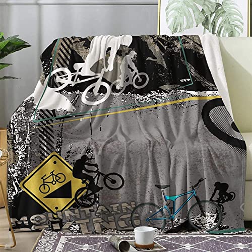 3D BMX Kuscheldecke Flauschig, Graffiti Decke 70 x 100 cm Warme Mikrofaser Flanell Decken Weich Fleecedecke Sofadecke Kuscheldecken Tagesdecke Wohndecke für Bett/Sofa von KINITA
