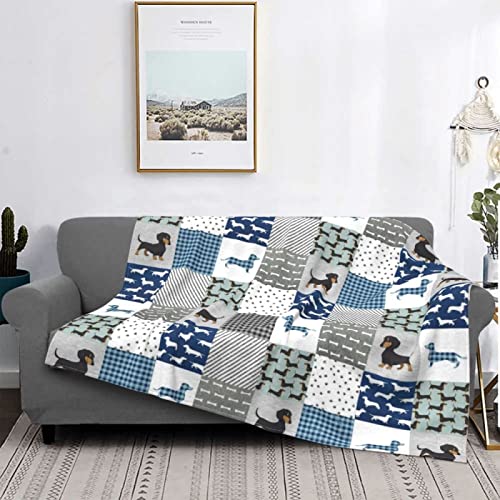 KINITA Kuscheldecke Flauschige 3D Dackel Plaid Decke 180 x 200 cm Mikrofaser Sanft Flanell Weich Decke Fleecedecke Sofaüberwurf Tagesdecke kinderdecke für Bett/Sofa von KINITA