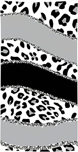 KINITA Leopardenmuster Strandtuch Groß 100x200, 3D Badetuch Mikrofaser Handtücher, Strandhandtuch Schnell Trocknendes Sandfreies Badehandtuch, Saunatuch, Handtuch, Damen, Herren, Strandtücher von KINITA