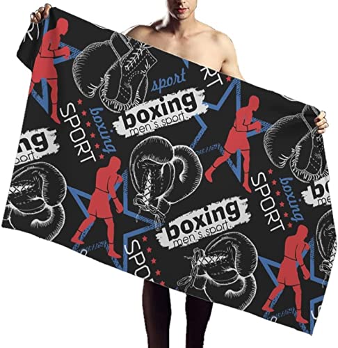 Strandtuch Groß 70x140 cm Boxen Hip-Hop Badetuch Mikrofaser Handtücher 3D Strandhandtuch Schnell Trocknendes Sandfreies Badehandtuch, Saunatuch, Handtuch, Kinder, Damen, Herren, Strandtücher von KINITA