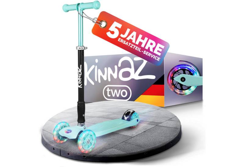 KINNAZ Dreiradscooter Kinderroller ab 5 Jahre, faltbar, Höhe einstellen, LED Räder, Garantie, (Kinderroller, Kinnaz Two), Händler aus Hamburg von KINNAZ