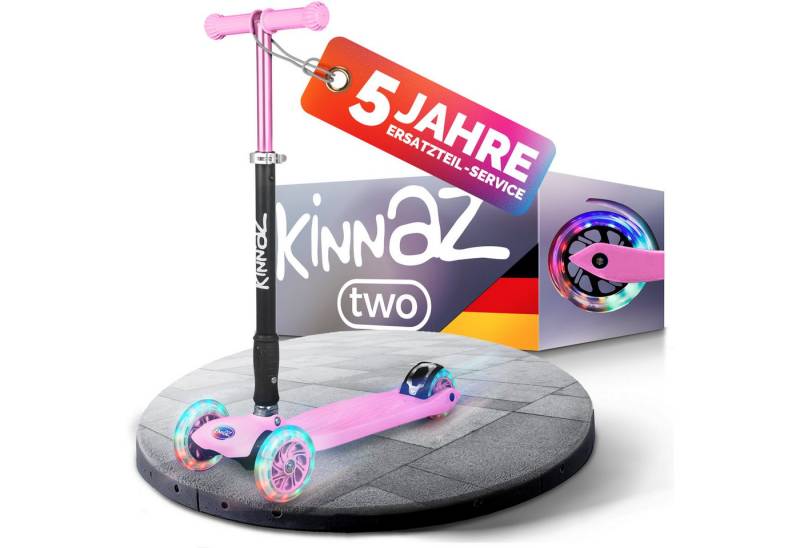 KINNAZ Dreiradscooter Kinderroller ab 5 Jahre, faltbar, Höhe einstellen, LED Räder, Garantie, (Kinderroller, Kinnaz Two), Händler aus Hamburg von KINNAZ