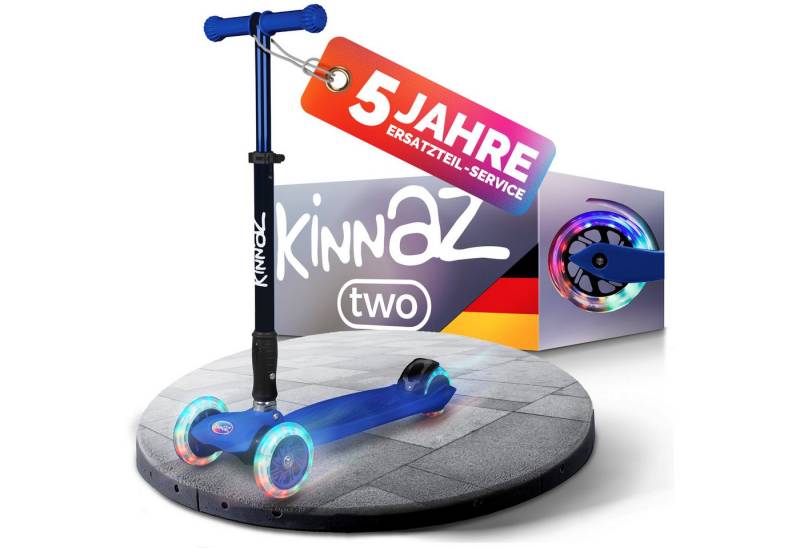 KINNAZ Dreiradscooter Kinderroller ab 5 Jahre, faltbar, Höhe einstellen, LED Räder, Garantie, (Kinderroller, Kinnaz Two), Händler aus Hamburg von KINNAZ