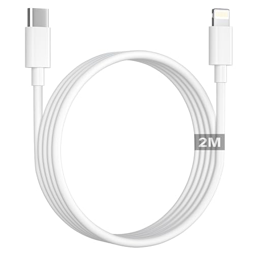 iPhone Ladekabel 2M [Apple MFi Zertifiziert], USB C Lightning Kabel 2M Lightning Ladekabel iphone Schnellladekabel i Phone Kabel Handyladekabel für iPhone 14/14 Pro Max/13/12/11/X/XS/XR/8 Plus/SE,iPad von KINPEE
