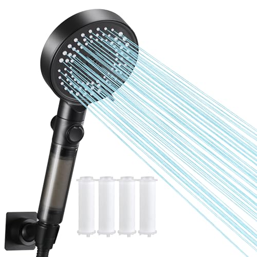 KINSE Handbrause Duschkopf,Duschkopf Regendusche mit 7 Strahlarten,Duschkopf ohne Schlauch,Hochdruck Handbrause,duschkopf mit filter, Wassersparend Duschkopf,mit 4 PP Filter KINSE Handbrause Duschkopf,Duschkopf Regendusche mit 7 Strahlarten,Duschkopf ohne Schlauch,Hochdruck Handbrause,duschkopf mit filter, Wassersparend Duschkopf,mit 4 PP Filter von KINSE