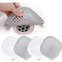 4 pcs Silikon-Ablaufschutz, Küchenspülenfilter mit Saugnapf, Filter für Badewannenabflussabdeckung von KINSI