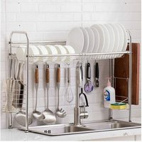 Abtropfgestelle, Geschirrständer Abtropfgestell, Geschirrkorb Edelstahl, 60CM, mit Utensilienhalter, Schneidebretthalter, Messerblock, KINSI Abtropfgestelle, Geschirrständer Abtropfgestell, Geschirrkorb Edelstahl, 60CM, mit Utensilienhalter, Schneidebretthalter, Messerblock, KINSI von KINSI