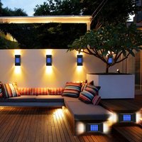 Außen-Wandleuchte, Solar-Gartendeko Lichter- Wegbeleuchtung(2 Stück) von KINSI