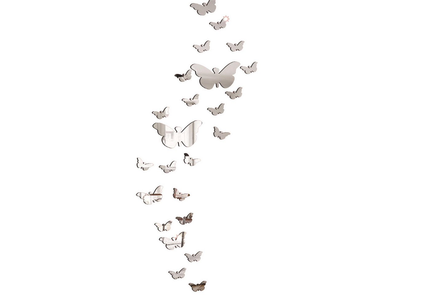 KINSI 3D-Wandtattoo 25 pcs Schmetterling Spiegel Aufkleber,Spiegeltapete,3D Wandaufkleber, Zur Wanddekoration in Schlafzimmern, Wohnzimmern und Badezimmern KINSI 3D-Wandtattoo 25 pcs Schmetterling Spiegel Aufkleber,Spiegeltapete,3D Wandaufkleber, Zur Wanddekoration in Schlafzimmern, Wohnzimmern und Badezimmern von KINSI