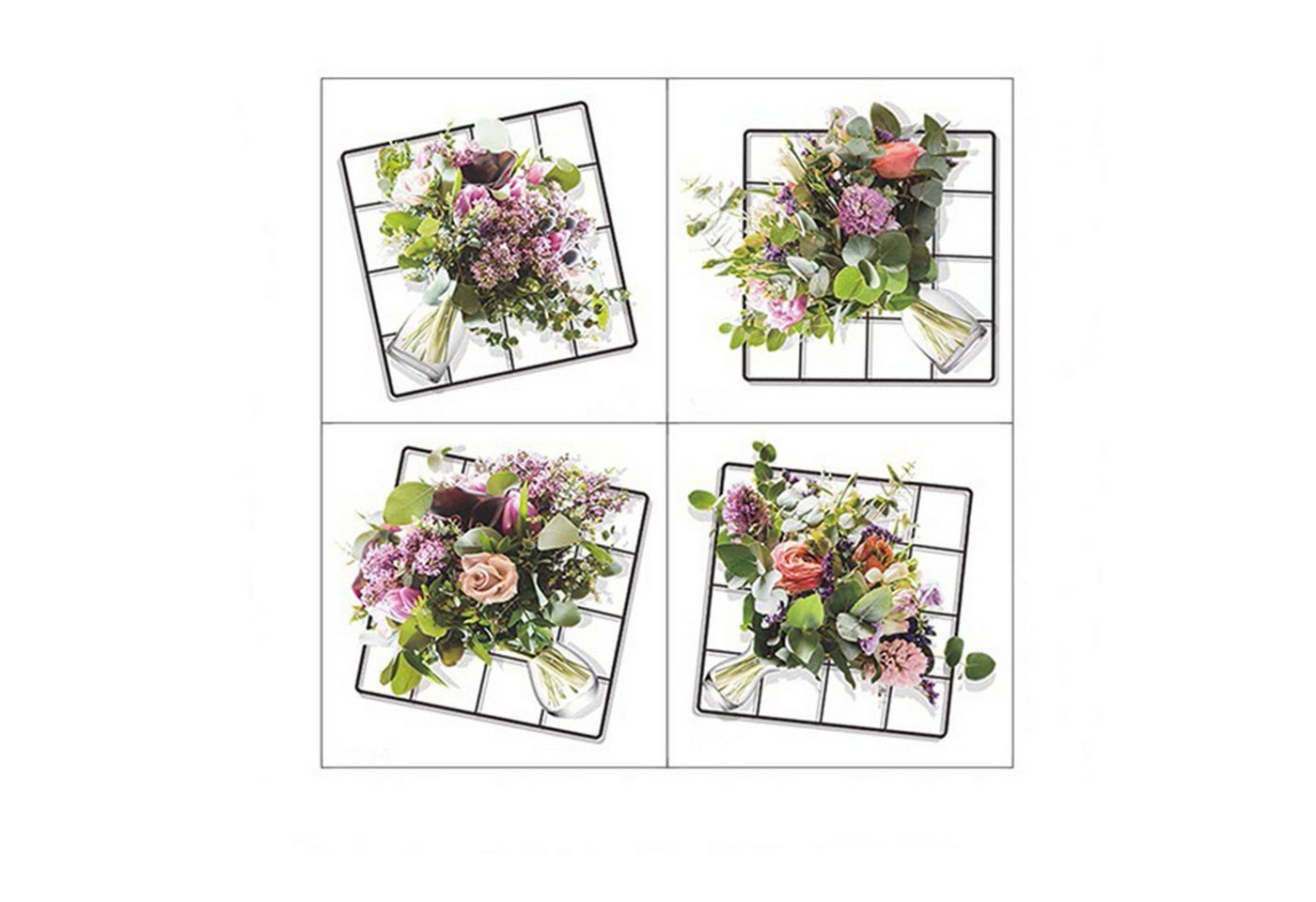 KINSI 3D-Wandtattoo Pflanzen Wandaufkleber Set - Grüne Blumenranken & Vase, mit Eisengitter-Deko,Selbstklebend,3D Tapeten Ersatz KINSI 3D-Wandtattoo Pflanzen Wandaufkleber Set - Grüne Blumenranken & Vase, mit Eisengitter-Deko,Selbstklebend,3D Tapeten Ersatz von KINSI