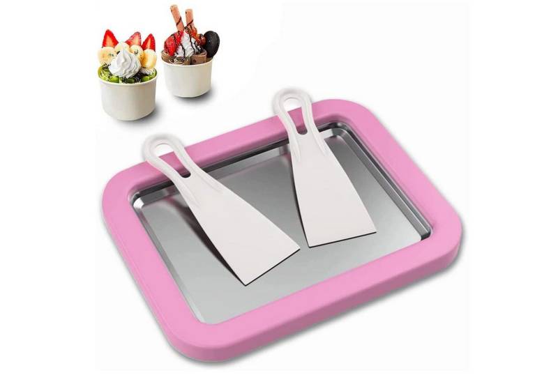 KINSI Eiswürfelform Eisplatte zum eis machen, Rolled Ice Cream Maker, Eis Platte Für Ice Rolls, Rolleismaschiene Platte von KINSI