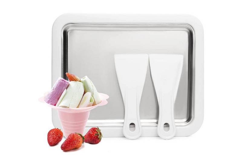 KINSI Eiswürfelform Eisplatte zum eis machen, Rolled Ice Cream Maker, Eis Platte Für Ice Rolls, Rolleismaschiene Platte von KINSI
