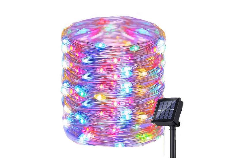 KINSI LED Solarleuchte LED Kupferdraht Lampe, Solar-Lichterketten, 7/12 M 50/100 Lichter, LED fest integriert, Geeignet für Garten, Baum, Hochzeit, Party von KINSI