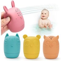 Kinsi - Baby Badespielzeug, 4er-Set Badespielzeug Tiere Schwimmende Spielzeuge von KINSI