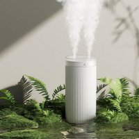 Luftbefeuchter- Ultraschall-Luftbefeuchter 500 ml, zwei Nebelöffnungen, leicht zu reinigen, weiß von KINSI
