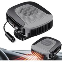 Kinsi - Tragbare Autoheizung 12V 150W, Mit 360°-Drehhalterung, Enteisung, Entnebelung von KINSI