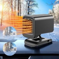 Kinsi - Tragbare Autoheizung 12V 150W, Mit 360°-Drehhalterung, Entfrostung, Beschlagentfernung von KINSI