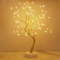 LED-Baumlichter, warmweiße Baumlichter, beleuchtete Baumlampe, verstellbare Zweige, 108 LEDs, für Hochzeitsfeier-Dekoration, USB/batteriebetrieben von KINSI