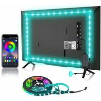 LED Stripe, LED-Streifen, LED TV-Hintergrundbeleuchtung, Music Sync, RGB Bluetooth App, 3 Tasten, 5M, KINSI von KINSI