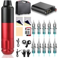 Professionelles Beauty Tattoo-Maschinenset,Tattoo-Stift,3D-Druck-Stift, Starter/Profi-Tattoo-Set, Mit 10 Ersatz-Tattoo-Nadeln Kinsi von KINSI