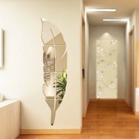 Spiegel Wandsticker, Selbstklebend diy Kunst Spiegel Sticker (Silber) von KINSI