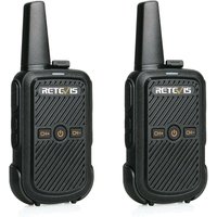 Walkie Talkie, wiederaufladbare professionelle tragbare Walkie Talkies, klarer Klang, (schwarz, 1 Paar) von KINSI