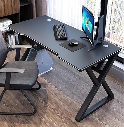 KINSL Gaming-Schreibtisch, ergonomischer PC-Computertisch, PC-Laptop-Tisch für große Räume, Kabelmanagement, Spiele-Computertisch für Heimbüro, gelb L 140 cm von KINSL
