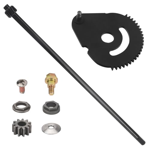 738-0919B Lenkwelle & 617-04094 Sektorgetriebe-Set für Troy-Bilt Craftsman MTD 247288841 247288810 24728905 Rasenmäher, ersetzt 738-0919B, 738-0919A, 753-04 517, 70 cm. 380919, 75304517 von KINTLE