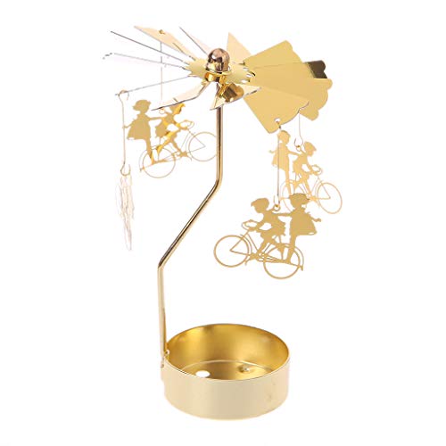 KINTRADE Golden Rotierenden Kerzenständer Kerzenhalter Stand Licht Geschenk Hochzeitsdekoration - Jungen und Mädchen von KINTRADE