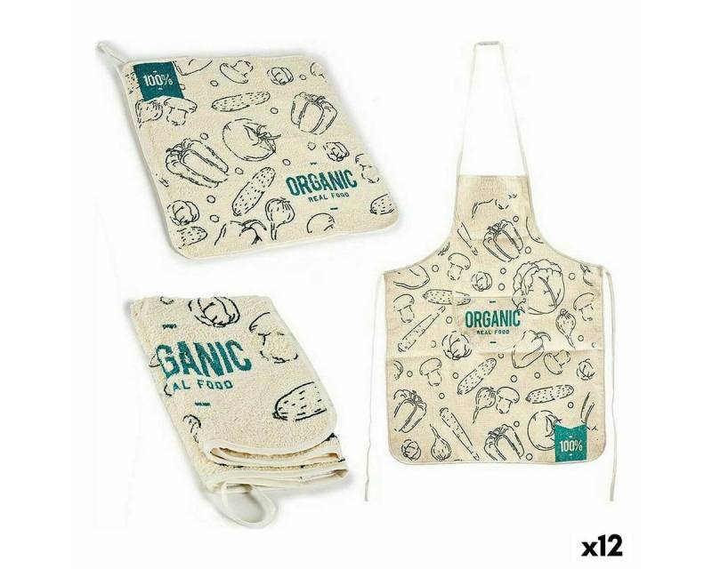 KINVARA Kochschürze Küchenset Organic 2-teilig Blau Weiß 12 Sets von KINVARA