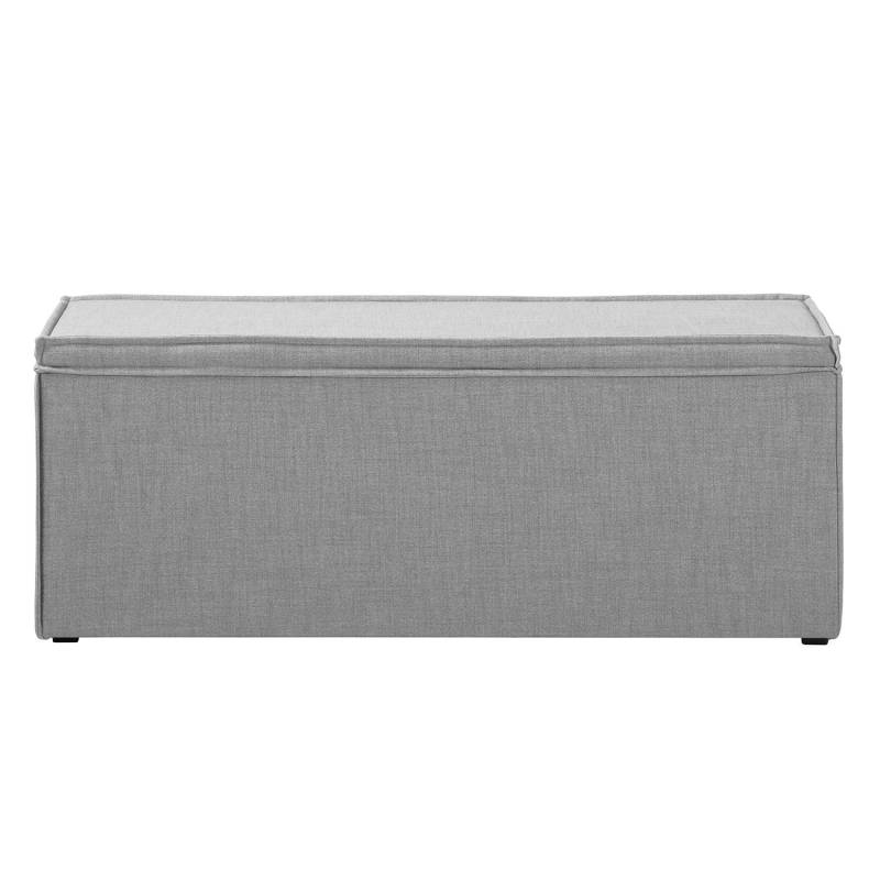 home24 Betttruhe 140 x 51 x 40cm Grau/Grau Flachgewebe : Grau von home24