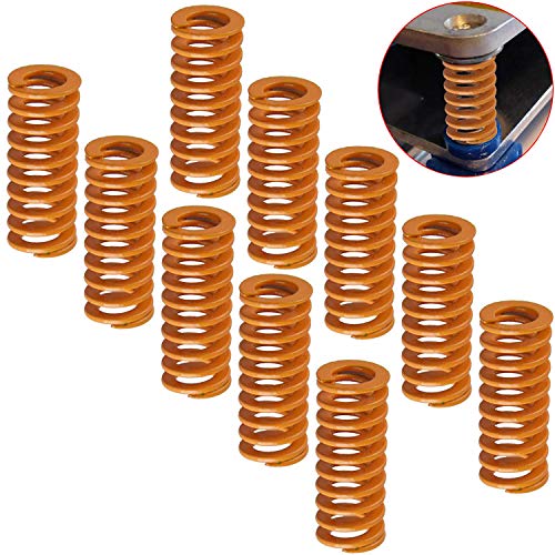 CESFONJER 10 Pcs 3D-Druckfedern, Druckfedern 8mm od 20mm 3D Printer Springs 3D Drucker Federn Lange Lichtlast Kompression Moulde Sterben Frühling Gelb von CESFONJER