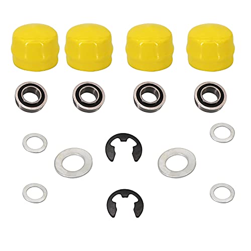 kipa Vorderradlager Achsen-Umbau-Set für John Deere AM127303 AM127304 AM118315 AM35443 M40514 M123254 R27434 M143338 Räder mit 1,9 cm Felge und 1,9 cm Achsengrößen Pack-4 von KIPA