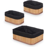Badezimmerkörbe aus Bambus VIVID, 3er-Set von KIPIT