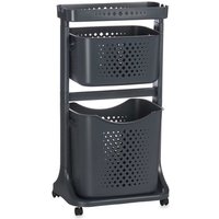 Kipit - Kunststoffregal für den Kleiderschrank mit 2 Körben comfy places, 44 x 33 x 81 cm von KIPIT