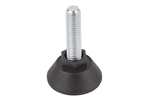 Kipp Stellfuß rund mit Sechskant K0675, Fußteller aus Polyamid, Gewindespindel aus Stahl, Gewinde M08X15, Durchmesser: 47mm von KIPP - Bedienteile | Normelemente