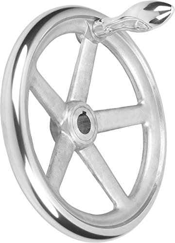 KIPP – Bedienteile | Normelemente K0160.3140X16 Handrad mit Nut Aluminium, Komp:Aluminium, 16, 140, D1=140mm D2=16mm von KIPP - Bedienteile | Normelemente