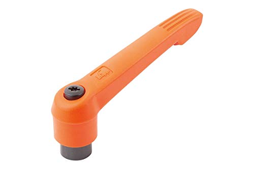 KIPP Klemmhebel K0269 mit Innengewinde M8 aus Stahl und Kunststoffgriff orange, Gr.3 von KIPP - Bedienteile | Normelemente