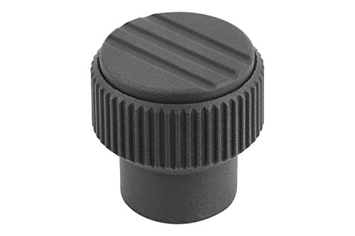 KIPP Rändelknopf - Thermoplast, Innengewinde - Gr.1 M5 - schwarzgrau - Komp. Stahl von KIPP - Bedienteile | Normelemente