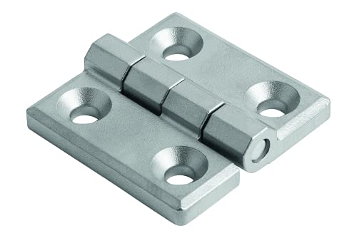 Scharnier K1085 Edelstahlscharnier gestrahlt, LxB:60x60mm, Flügellänge: 30x30mm; Lieferumfang: 2 Stück von KIPP - Bedienteile | Normelemente