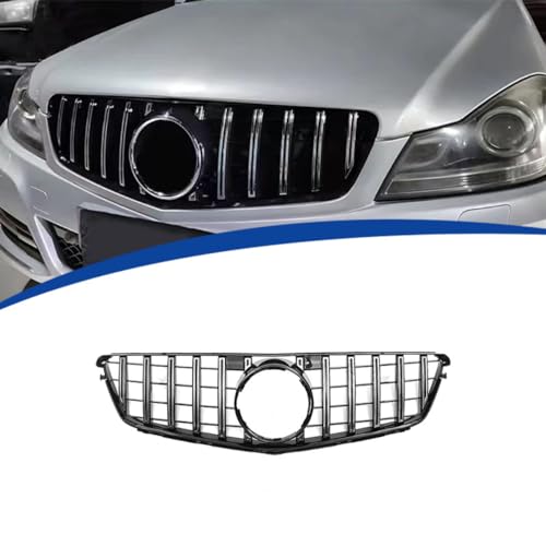 KIPPOT Auto Frontstoßstangengrill, Für Benz C-Class W204 GT 2007-2014 Vorne Kapuze Kühlergrill Ersatz zubehör Kühlergrill Autoersatzteile von KIPPOT