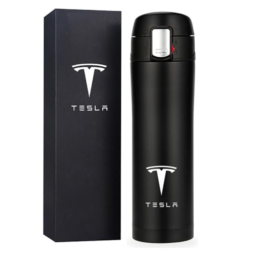 KIPPOT Auto Thermo Becher, Für Tesla Model 3 Auto Becher doppelwand Thermo Becher tragbar isoliert Reisebecher von KIPPOT