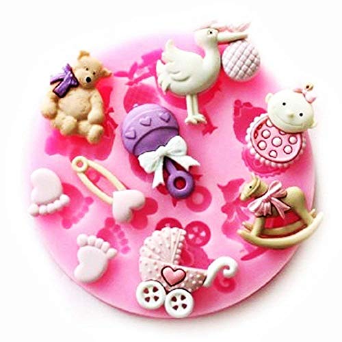 Stampo in silicone pancake accessori bambino uso alimentare pasta di zucchero fondenti torte muffin fai da te decorazioni diy idea regalo originale hobby cucina nascita baby von KIRALOVE