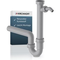 Kirchhoff - eco-save ks Spültisch-Röhrensiphon,Grau, 1 1/2'IG x 40 mm, mit 3/4' Geräteanschluss von KIRCHHOFF