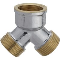 Ms 2-Wege-Verteiler, Chrom, 3/4IG x 3/4AG - Kirchhoff von KIRCHHOFF